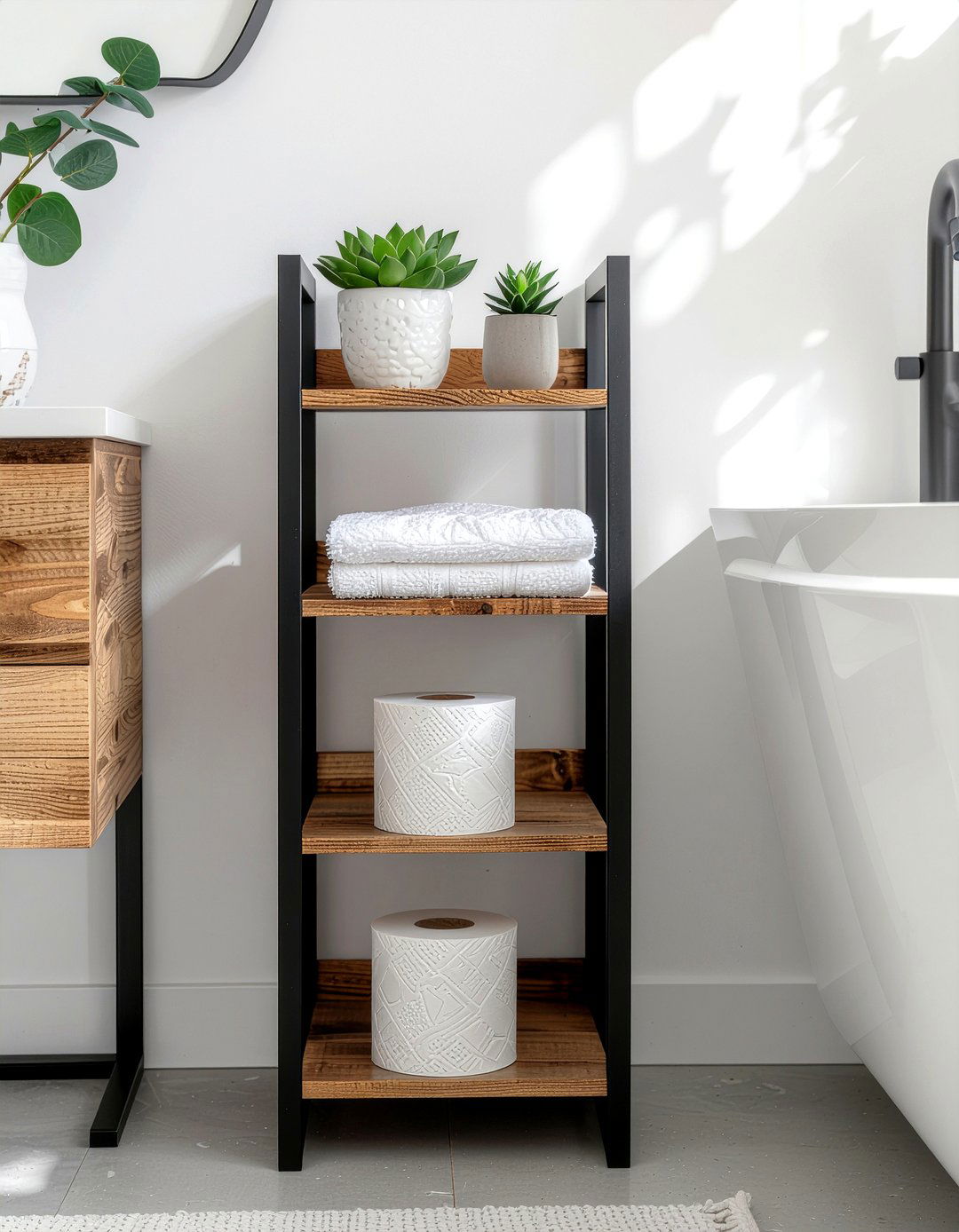 Toilet paper holder - 30 bathroom organization ideas