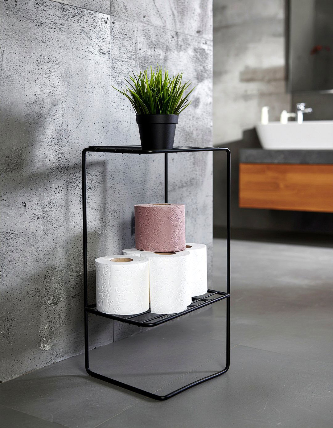 Toilet paper stand - 30 bathroom clever storage ideas