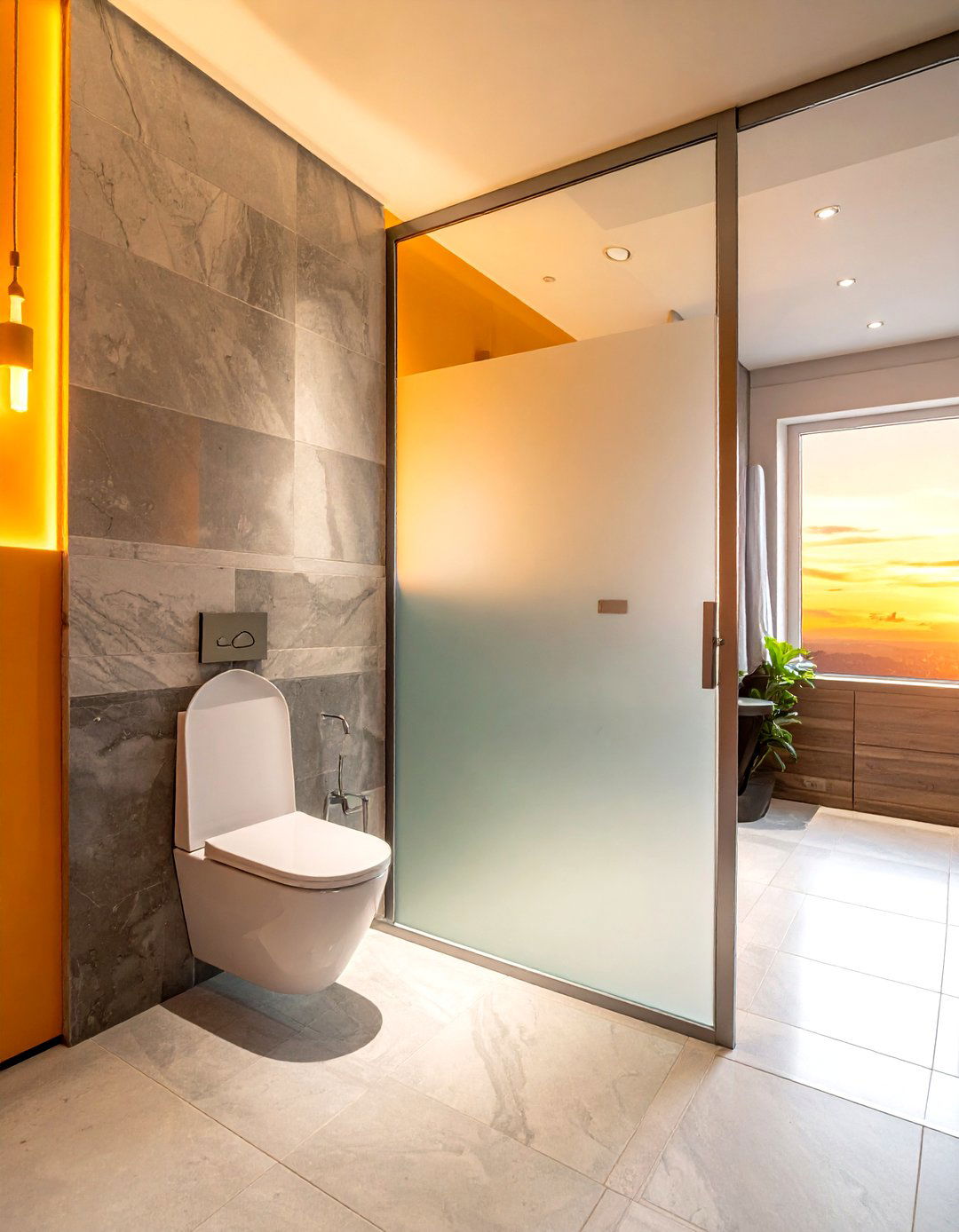 Toilet partition wall - 30 bathroom reconfiguration ideas