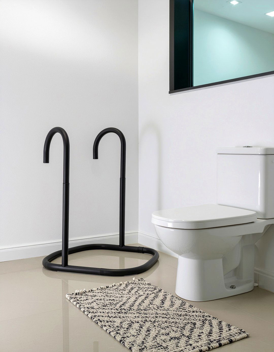 Toilet surround safety frame - 30 bathroom handrail ideas