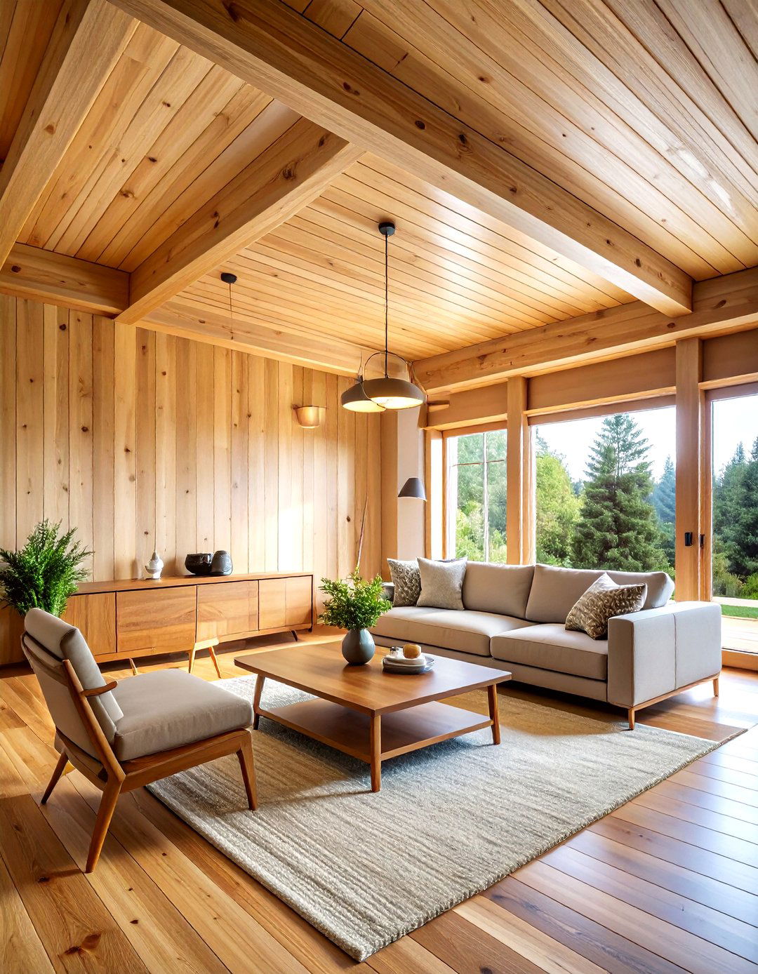 Tongue And Groove - 30 living room ceiling designs