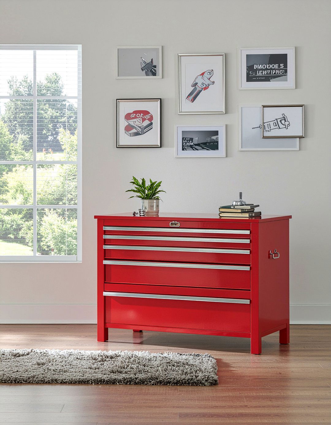 Toolbox Dresser - 30 race car bedroom ideas