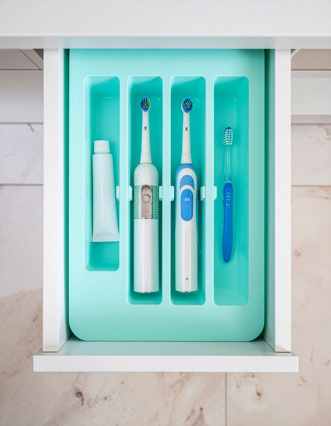 Toothbrush Drawer Holders - 30 bathroom drawer organizer ideas
