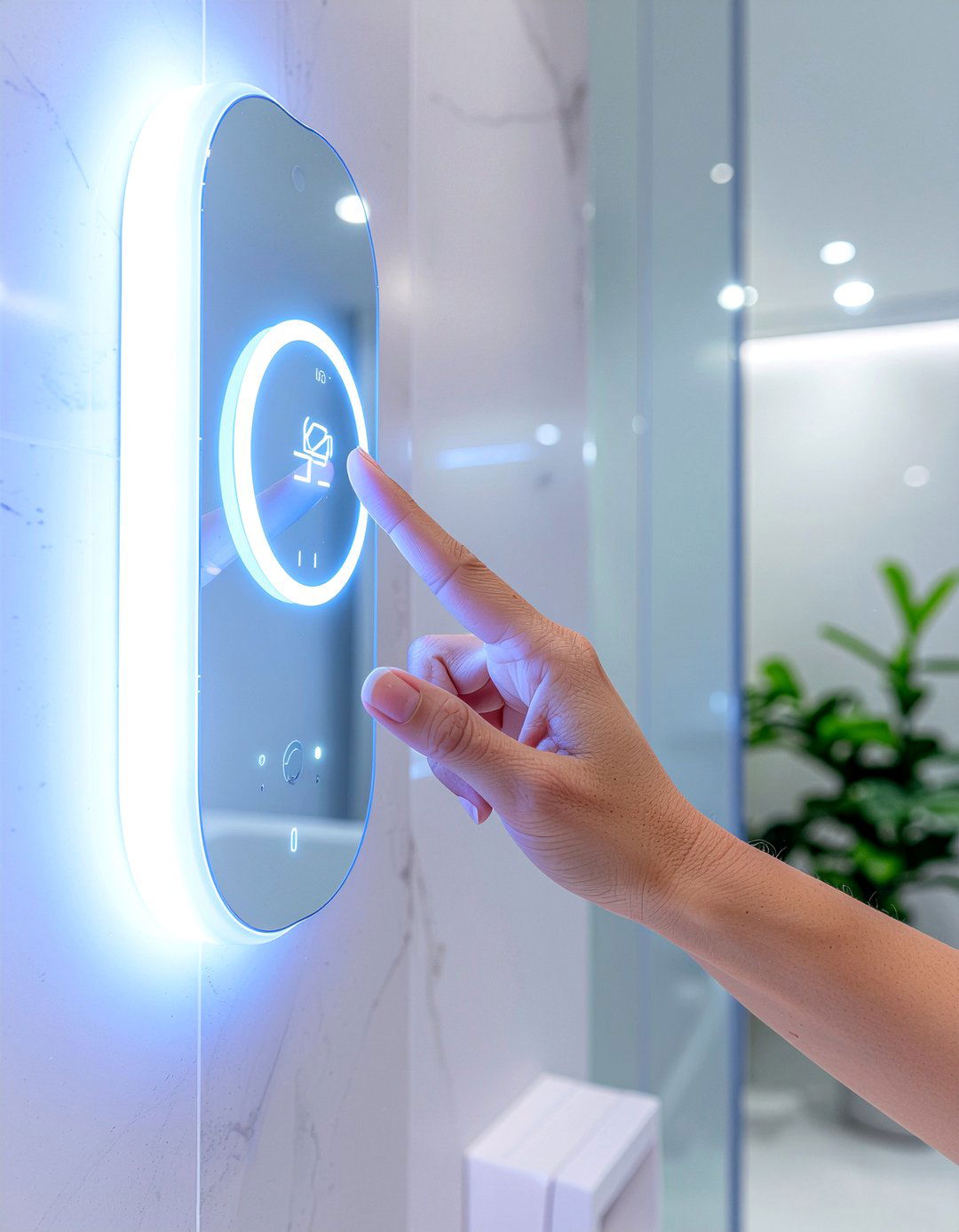 Touch Sensor LED Mirror - 30 LED bathroom mirror ideas