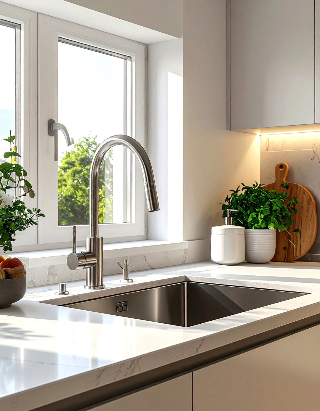 Touchless Kitchen Faucet - 30 kitchen ergonomic ideas
