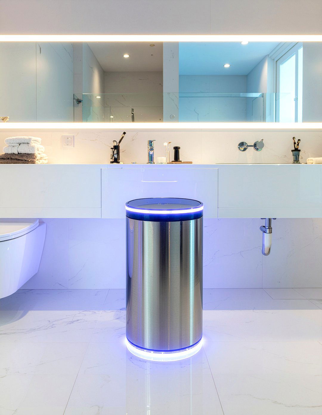 Touchless Sensor Bathroom Bin - 30 bathroom trash can ideas