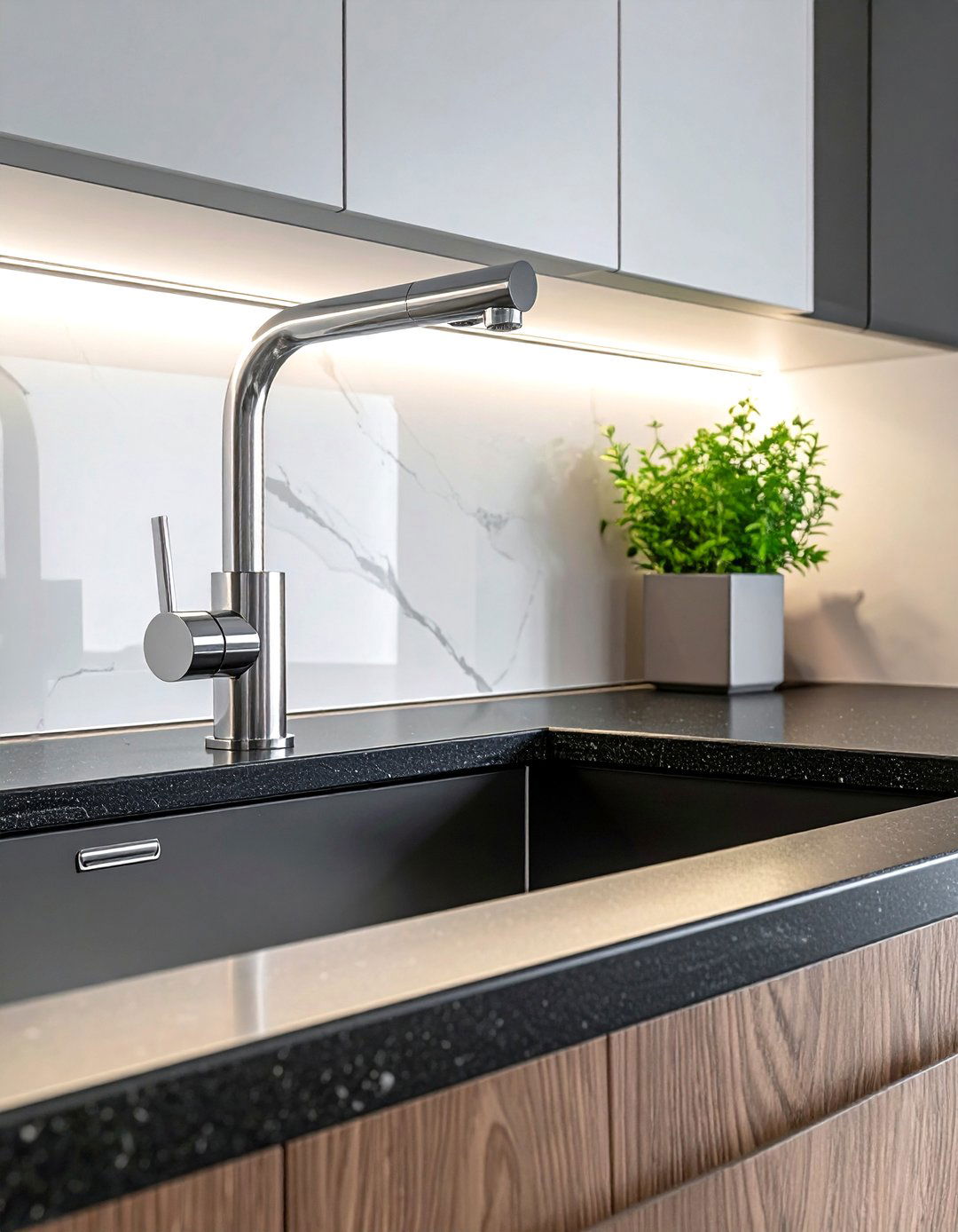 Touchless brushed nickel kitchen faucet - 30 nickel kitchen faucet ideas