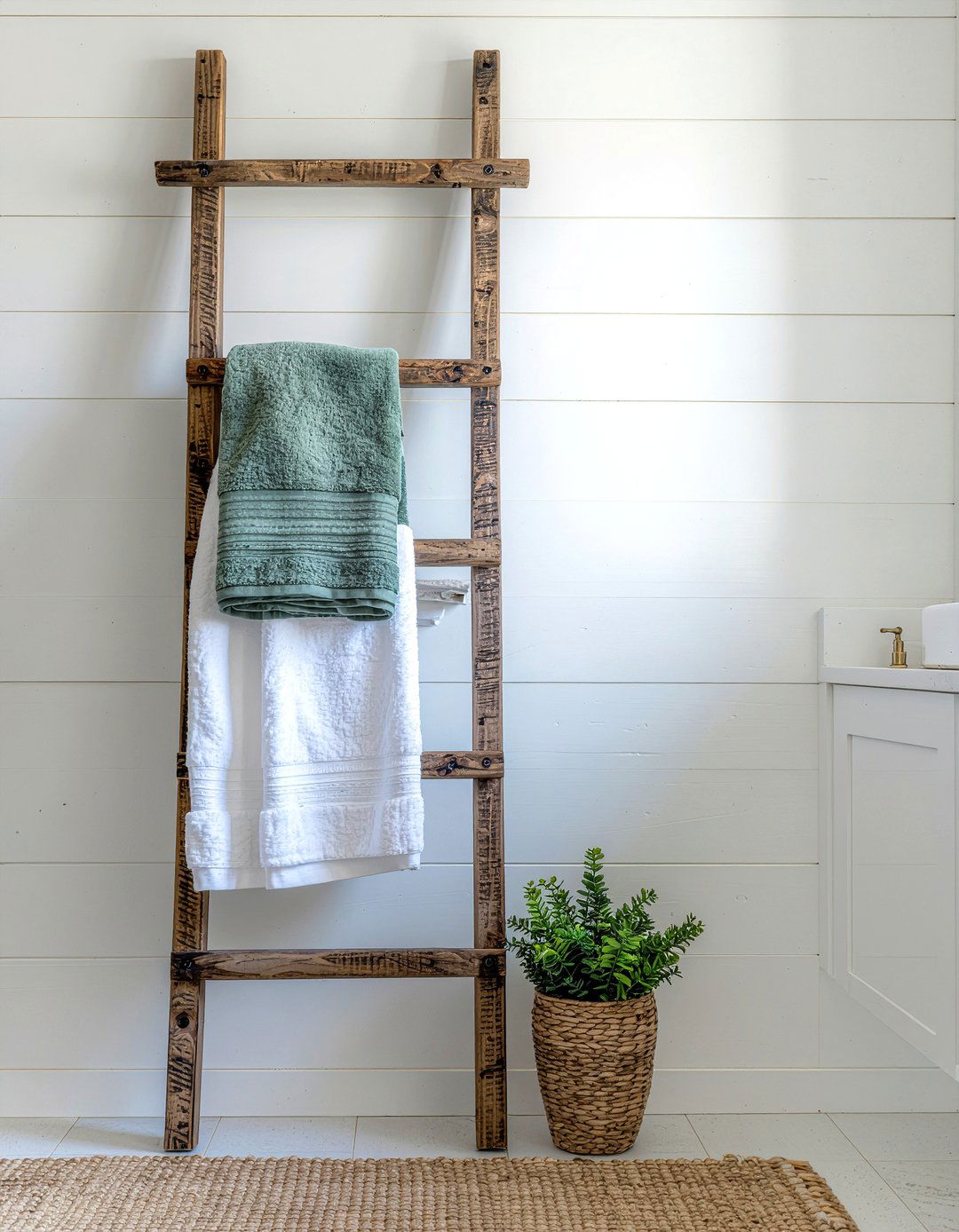 Towel Ladder Rack - 30 bathroom towel styling ideas