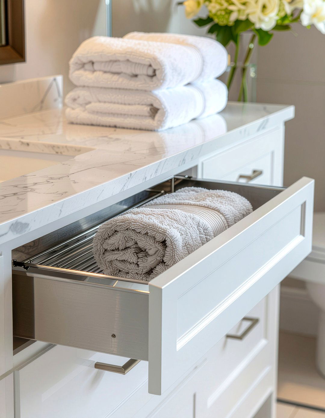 Towel Warming Drawer - 30 bathroom heating ideas