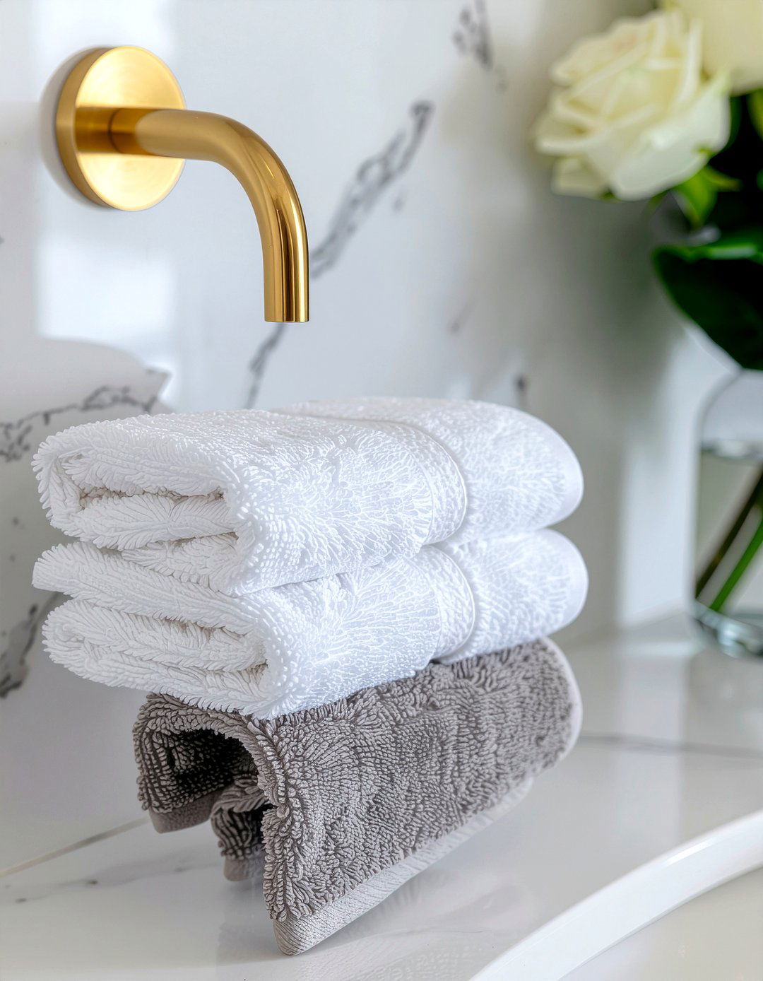 Towel ring - 30 bathroom towel display ideas
