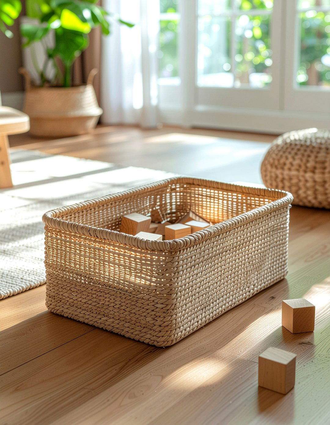 Toy Storage Bin - 30 toddler friendly living room ideas