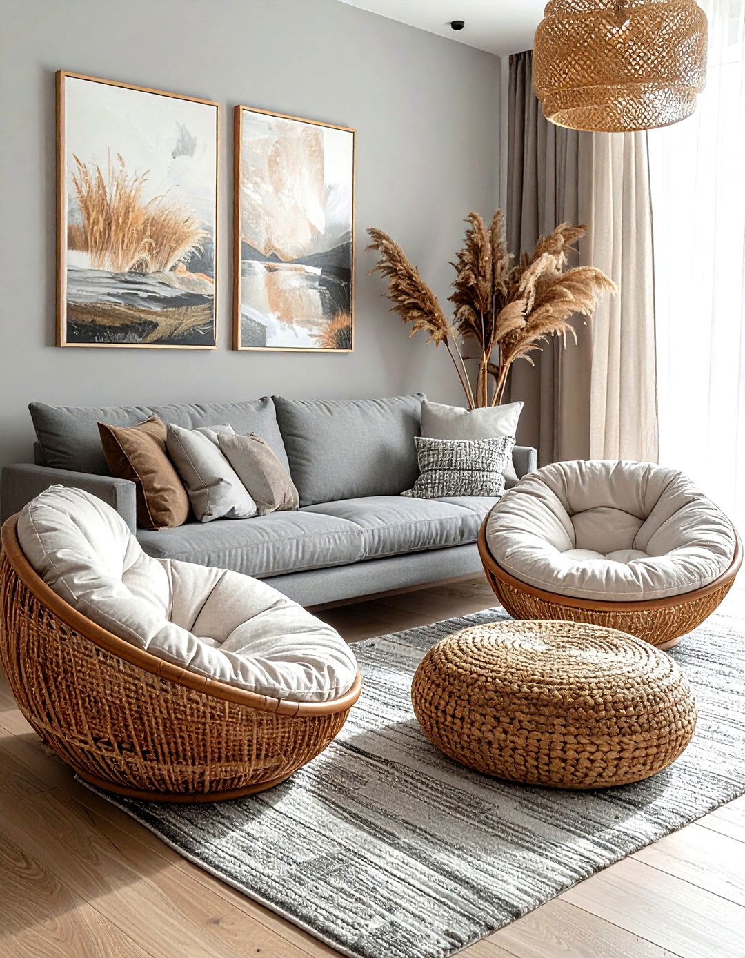 Track Arm Sofa With Papasan Chairs - 30 living room sofa and chairs ideas