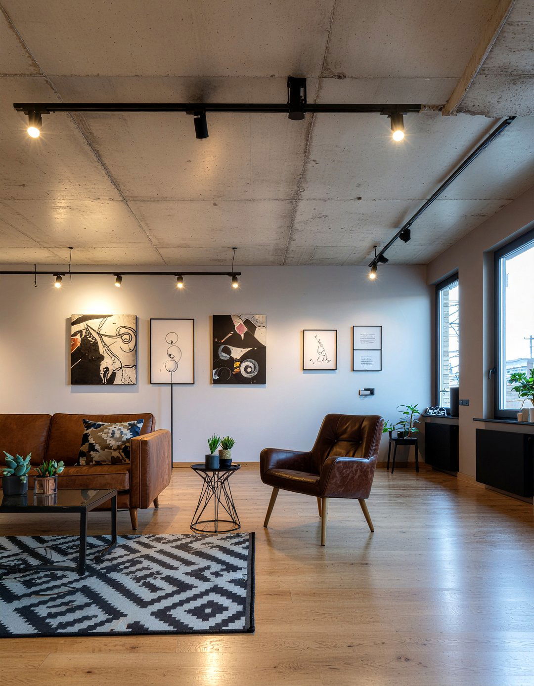 Track Lighting Living Room - 30 warehouse living room ideas