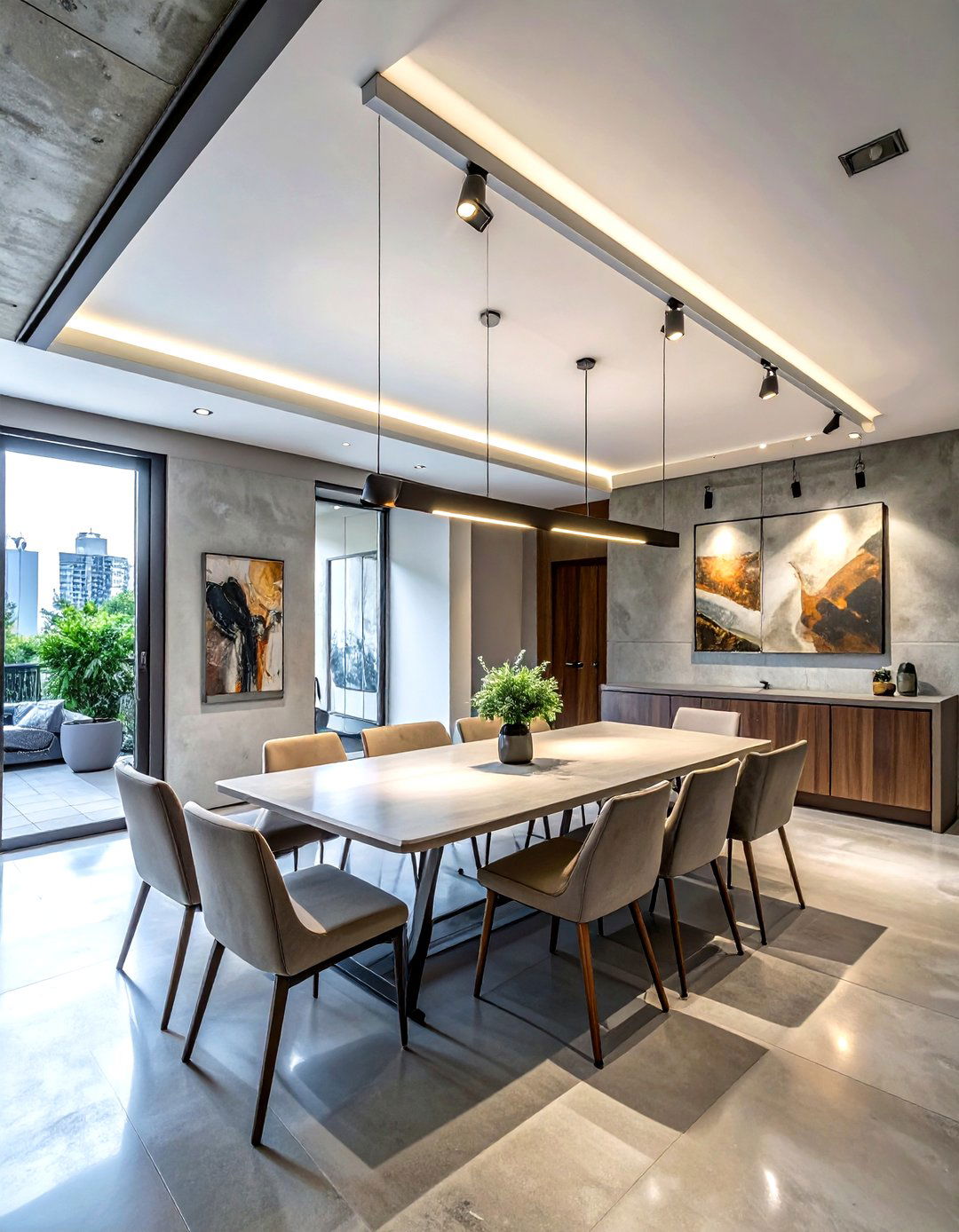 Track Lighting System - 30 dining room task lighting ideas