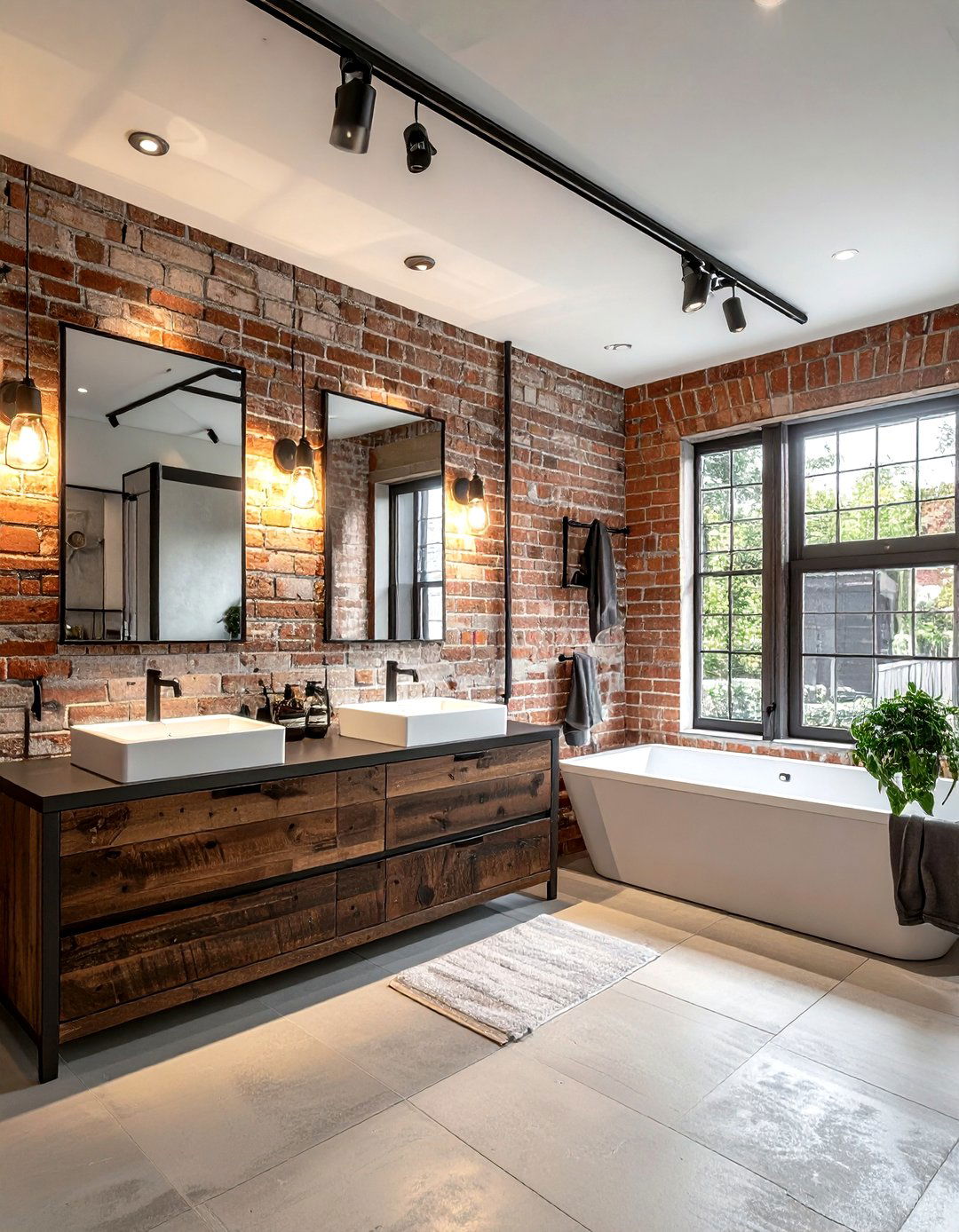 Track Lighting - 30 bathroom ambient lighting ideas