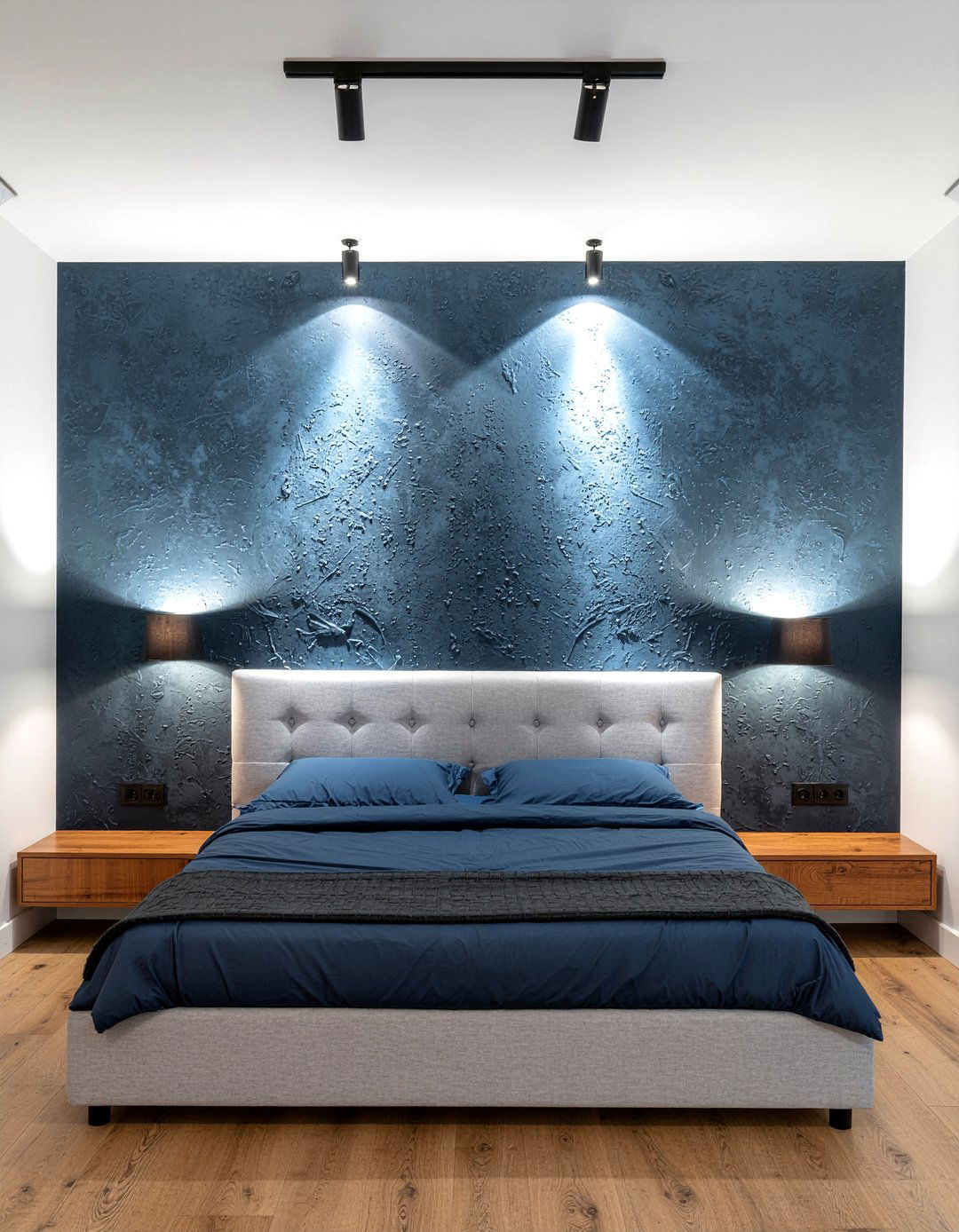 Track lighting for bedroom accent wall - 30 bedroom track lighting ideas