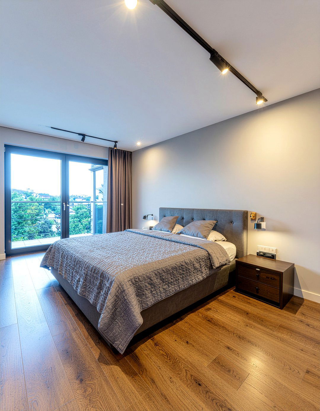 Track lighting for dark bedroom - 30 bedroom track lighting ideas