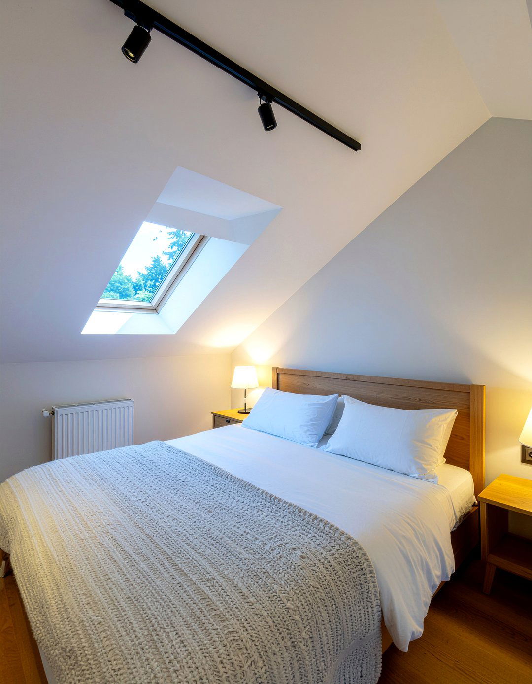 Track lighting for sloped ceiling bedroom - 30 bedroom track lighting ideas