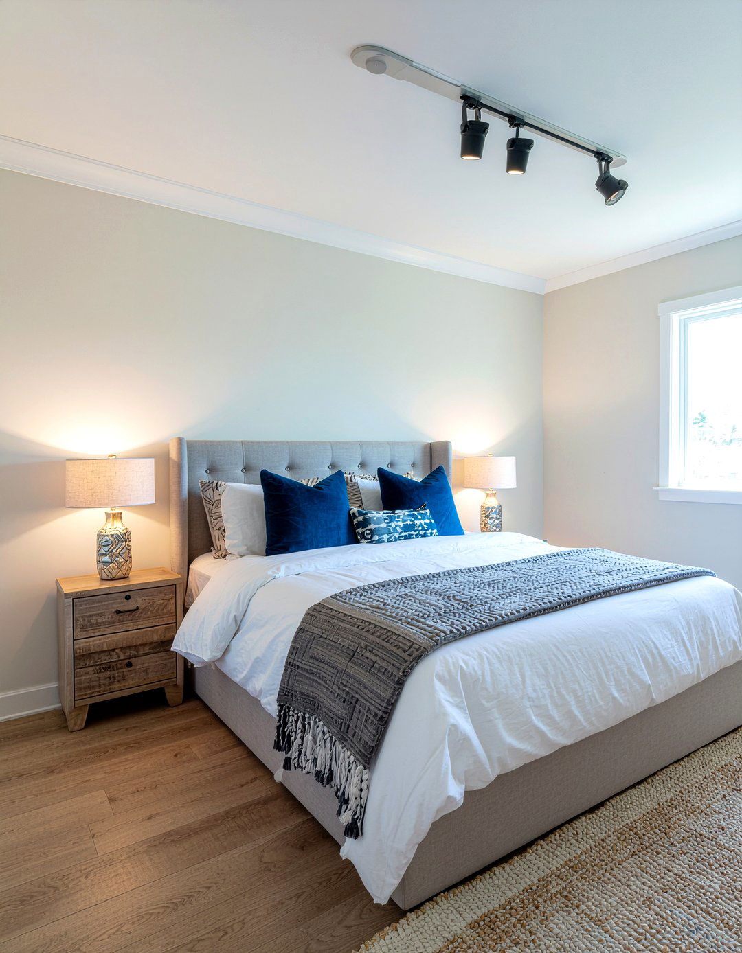 Track lighting over bed - 30 bedroom track lighting ideas