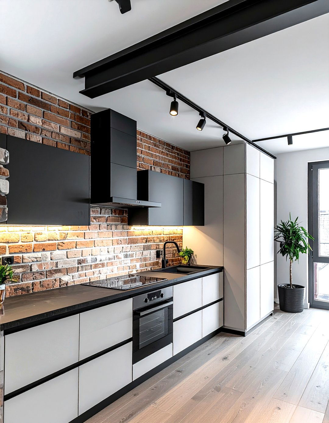 Track lighting system - 30 kitchen ambient lighting ideas