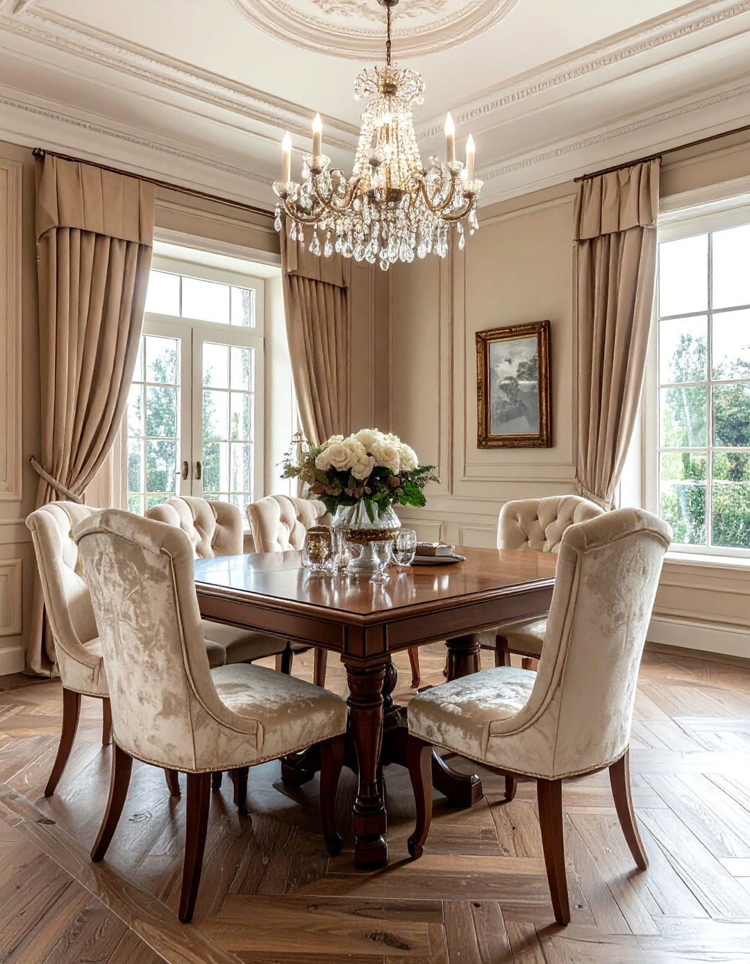 Traditional Beige Dining Room - 30 beige dining room decor ideas