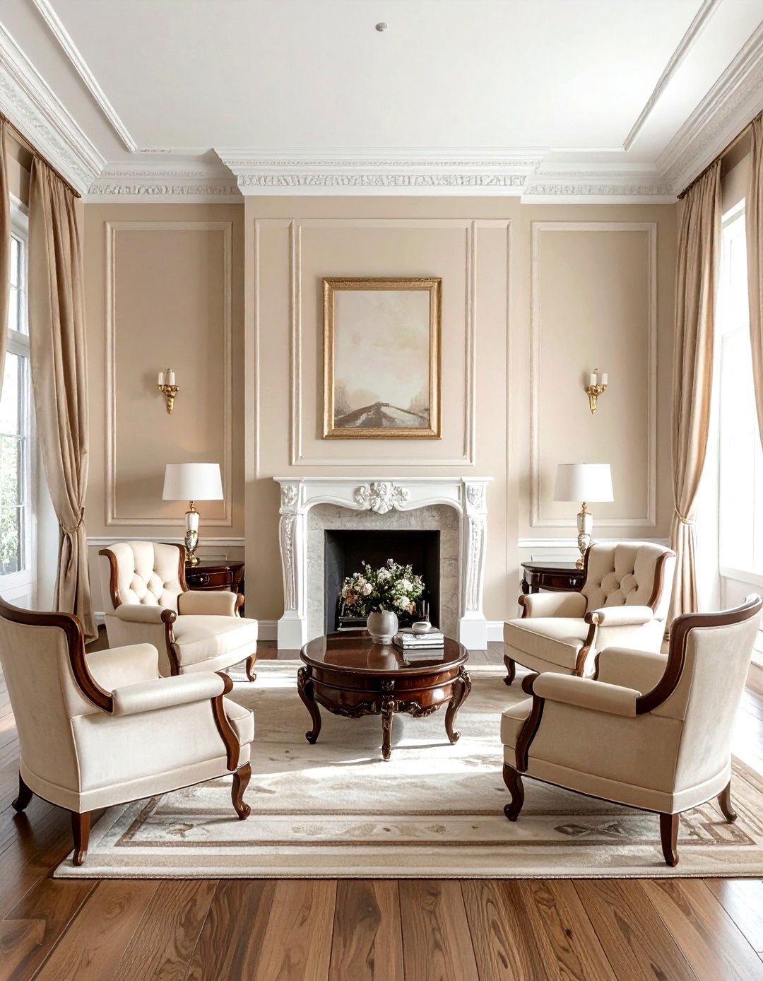 Traditional Beige Living Room - 30 living room beige walls