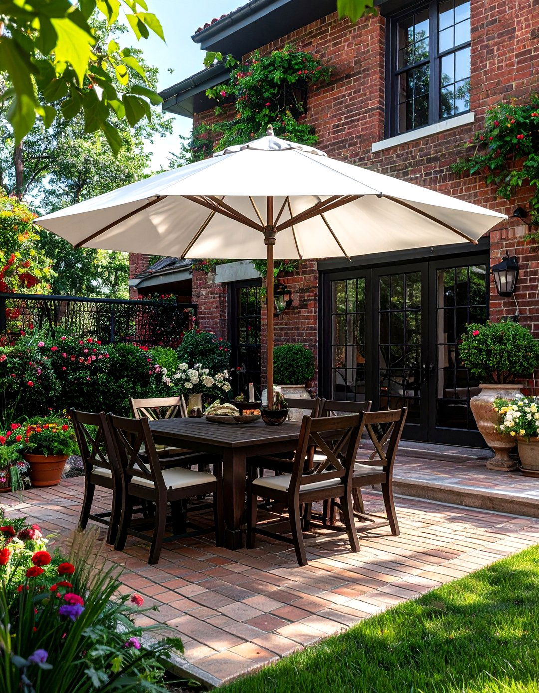 Traditional Brick Patio - 30 patio dining ideas