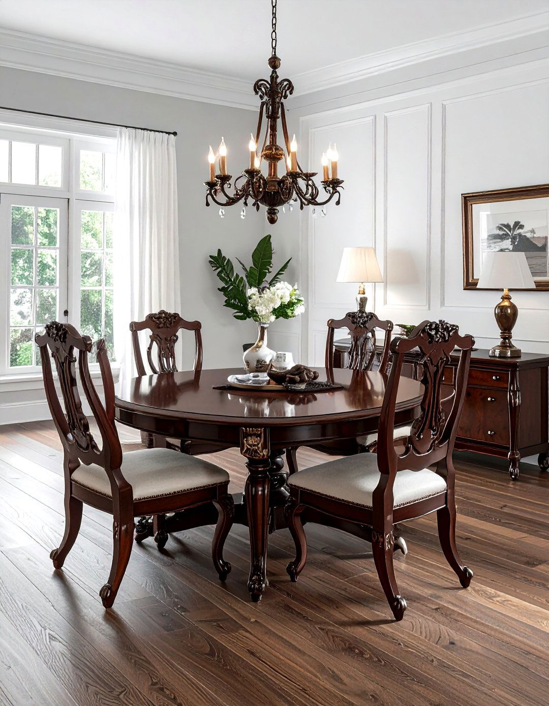 Traditional Claw Foot Table - 30 oval dining table ideas
