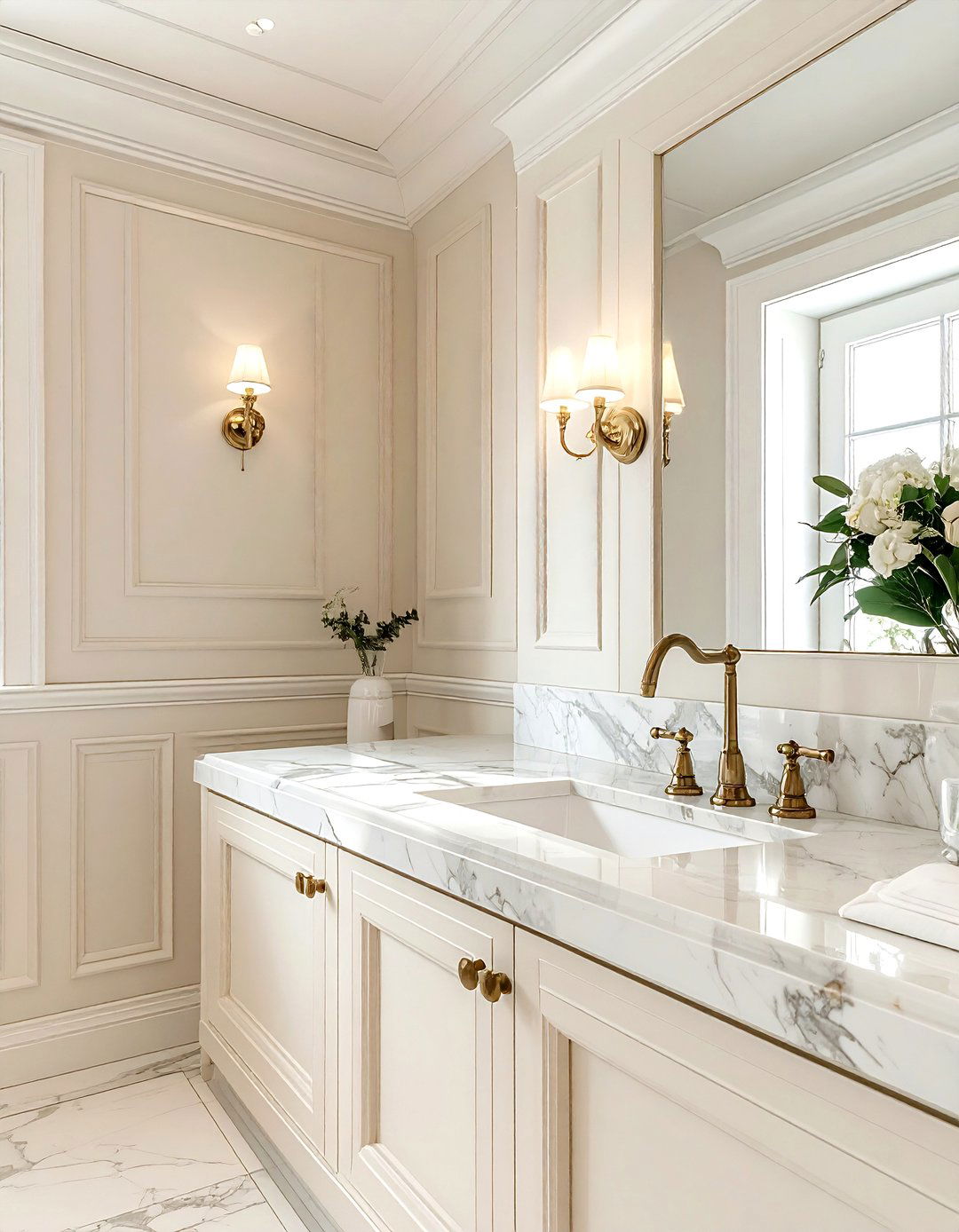 Traditional Cream Bathroom - 30 cream bathroom decor ideas