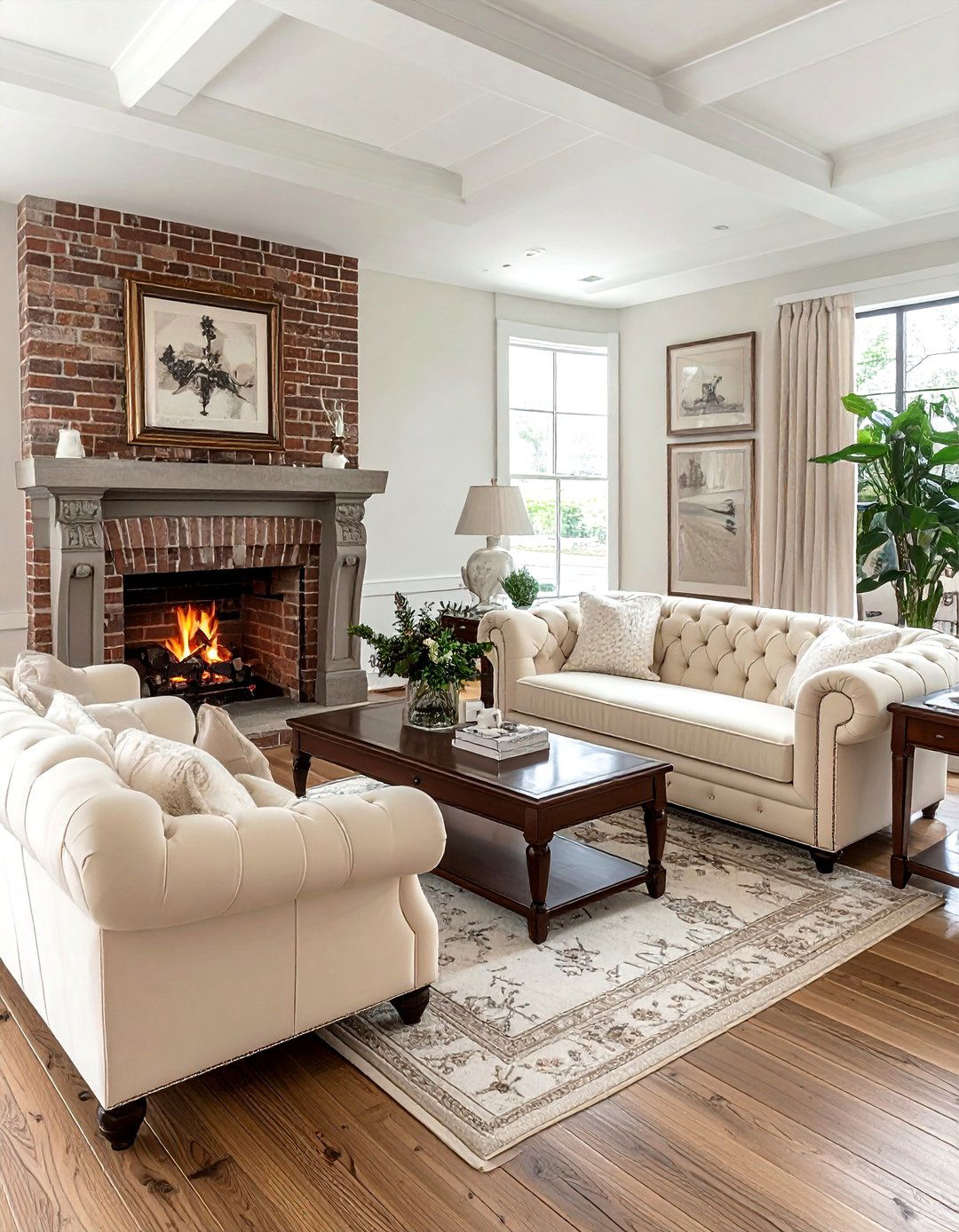 Traditional Cream Sofa Set - 30 cream living room furniture ideas