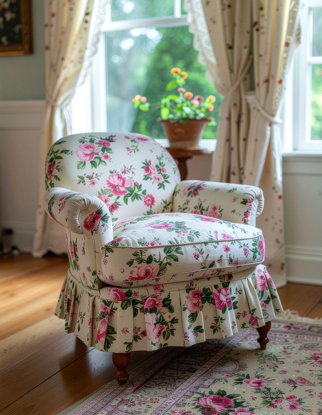 Traditional Floral Armchair - 30 living room armchairs