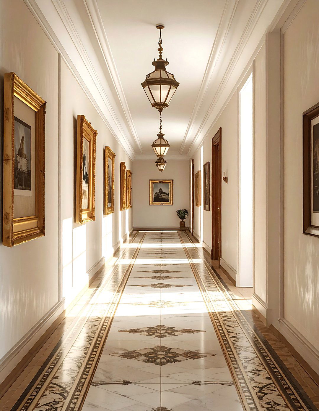 Traditional Gallery Wall Hallway - 30 old house decor ideas