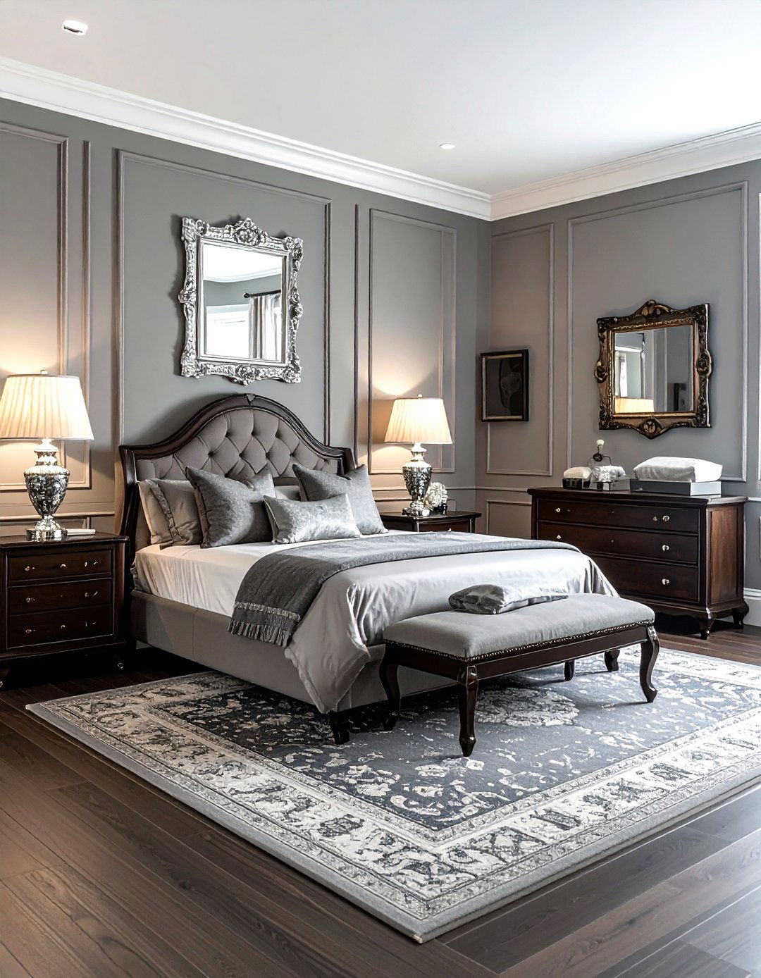 Traditional Gray Bedroom - 30 gray bedroom accessories ideas