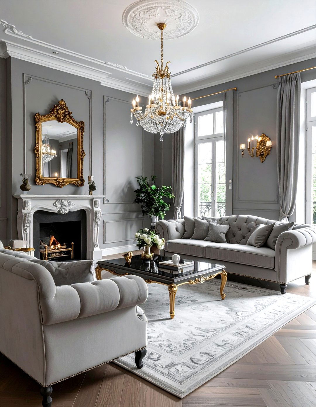 Traditional Grey Living Room - 30 grey living room ideas