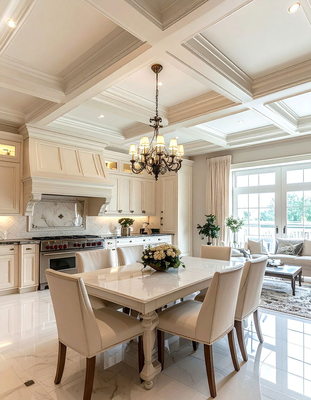 Traditional Kitchen Coffered Ceiling - 30 kitchen coffered ceiling ideas