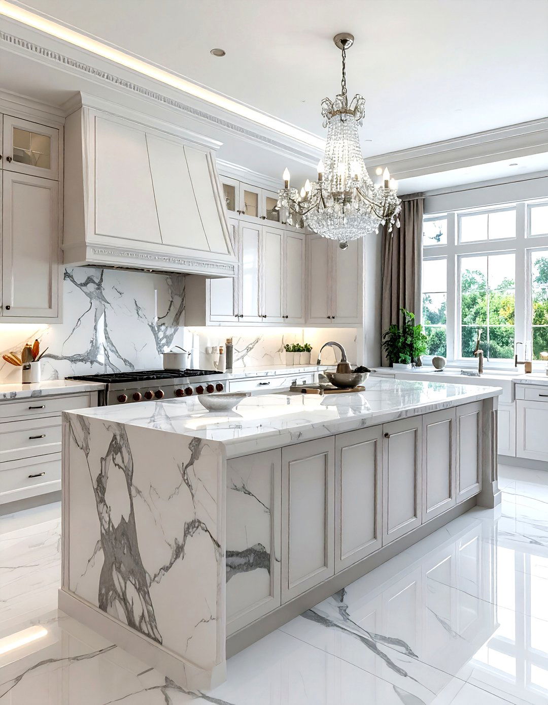 Traditional Kitchen With Marble Countertops - 30 comfortable kitchen ideas