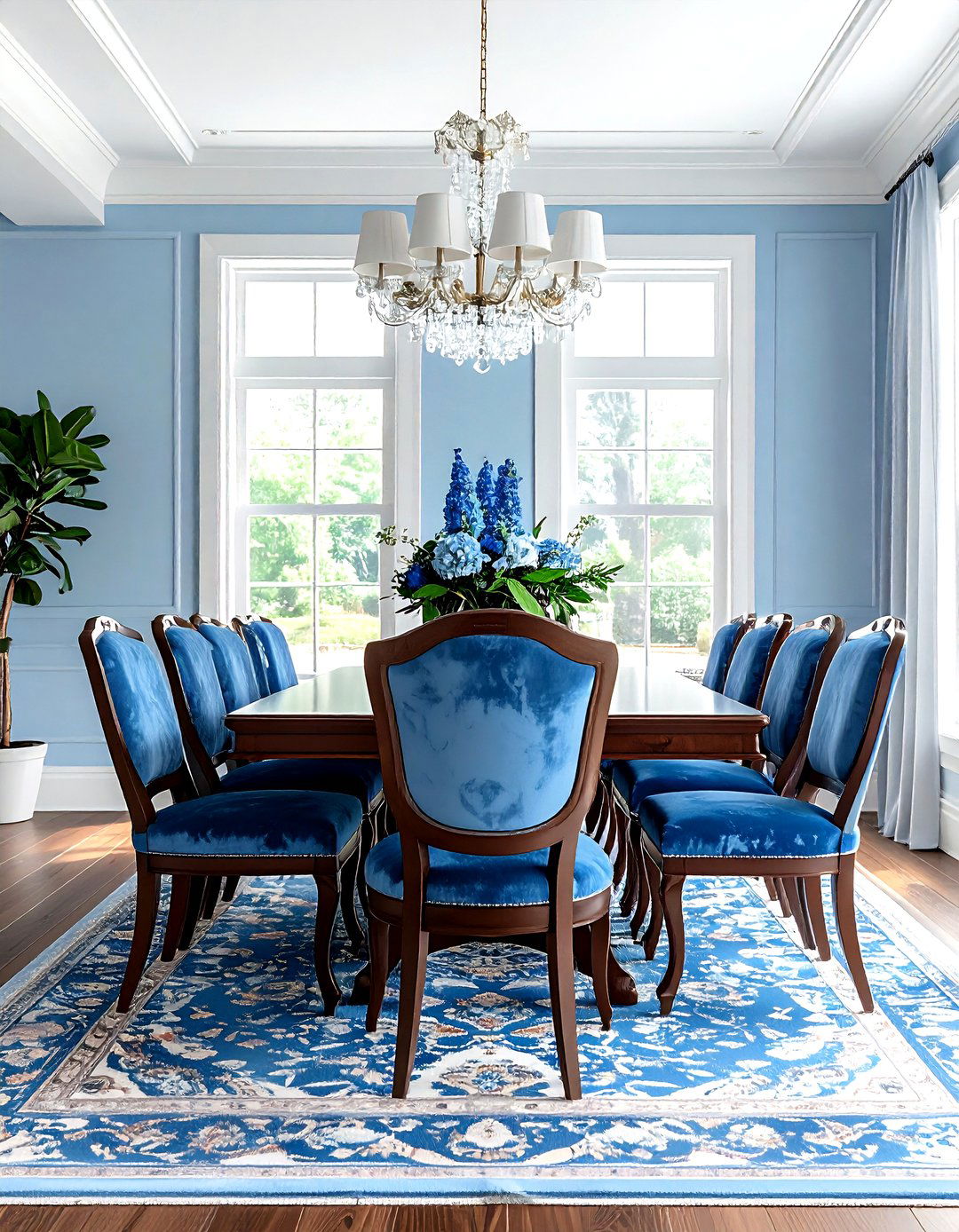 Traditional Light Blue Dining Room - 30 light blue dining room ideas