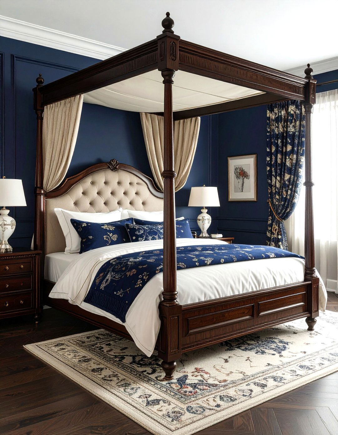 Traditional Navy Bedroom - 30 navy bedroom ideas