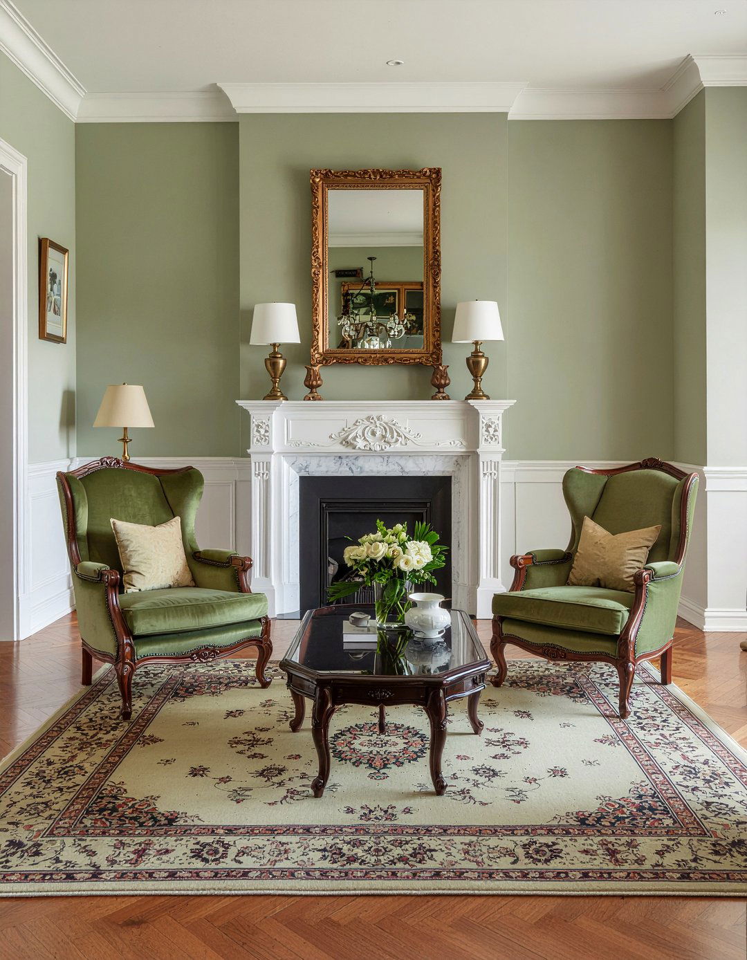Traditional Olive Green Living Room - 30 olive green living room ideas