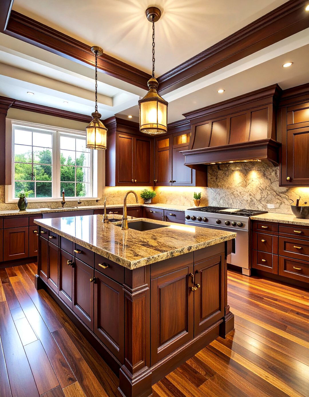 Traditional Open Kitchen Dark Wood - 30 open concept kitchen ideas