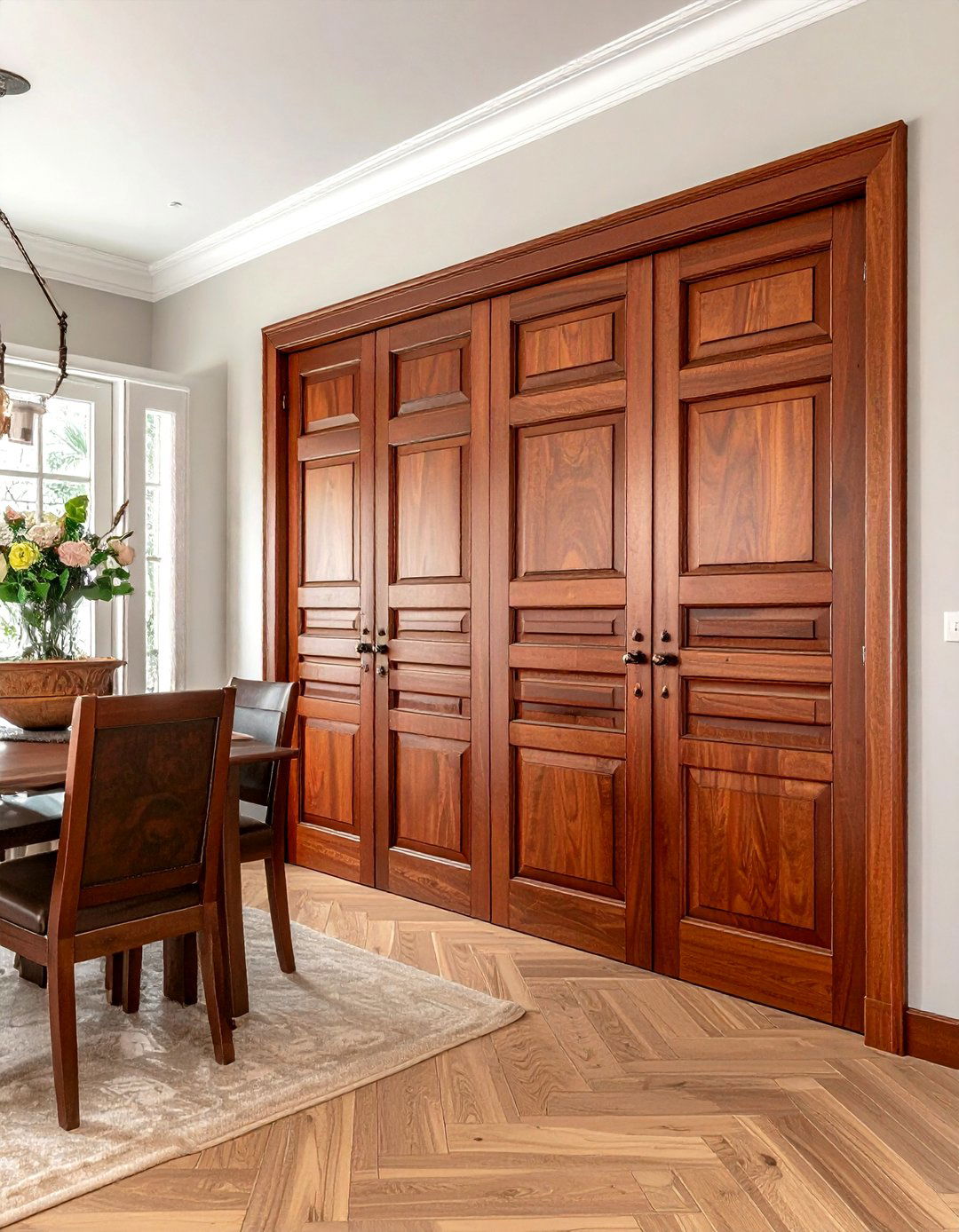 Traditional Paneled Doors - 30 dining room door ideas