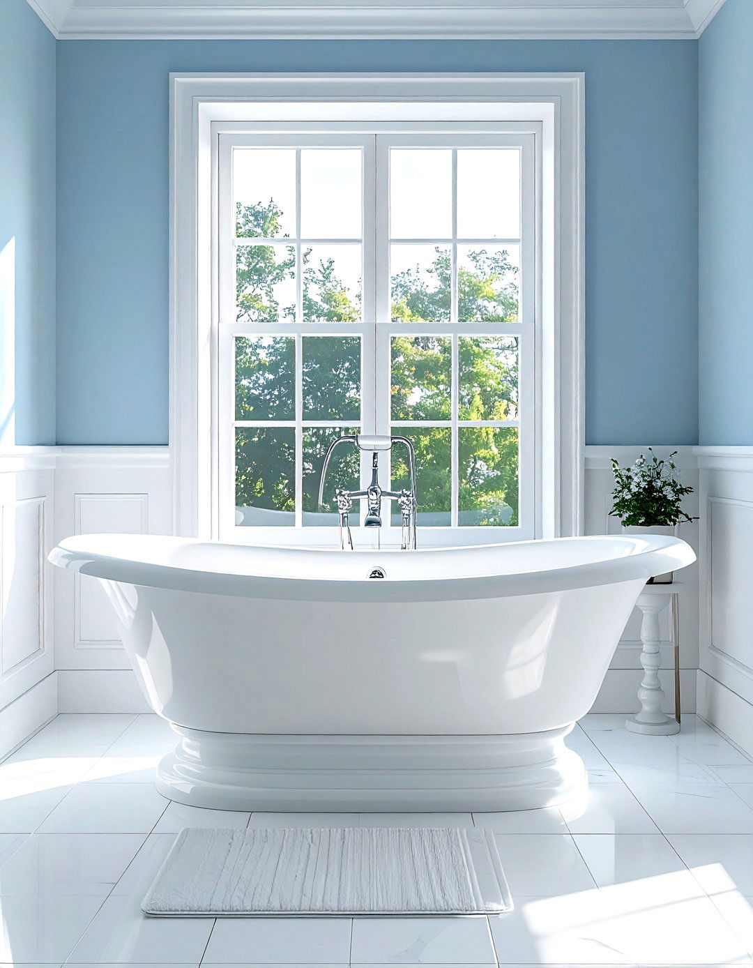 Traditional Pedestal Tub - 30 timeless bathroom ideas