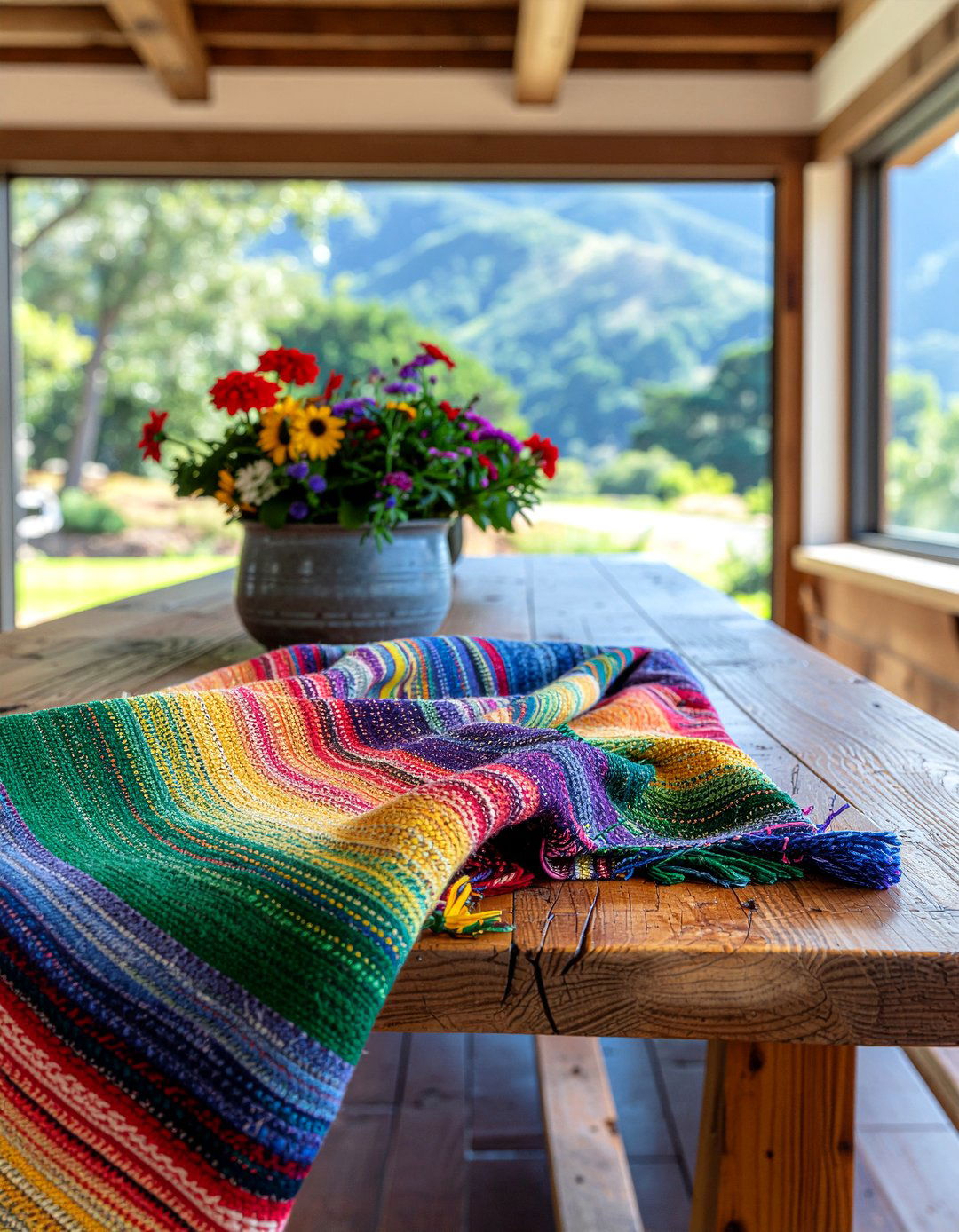 Traditional Sarape Textile - 30 Mexican dining room ideas