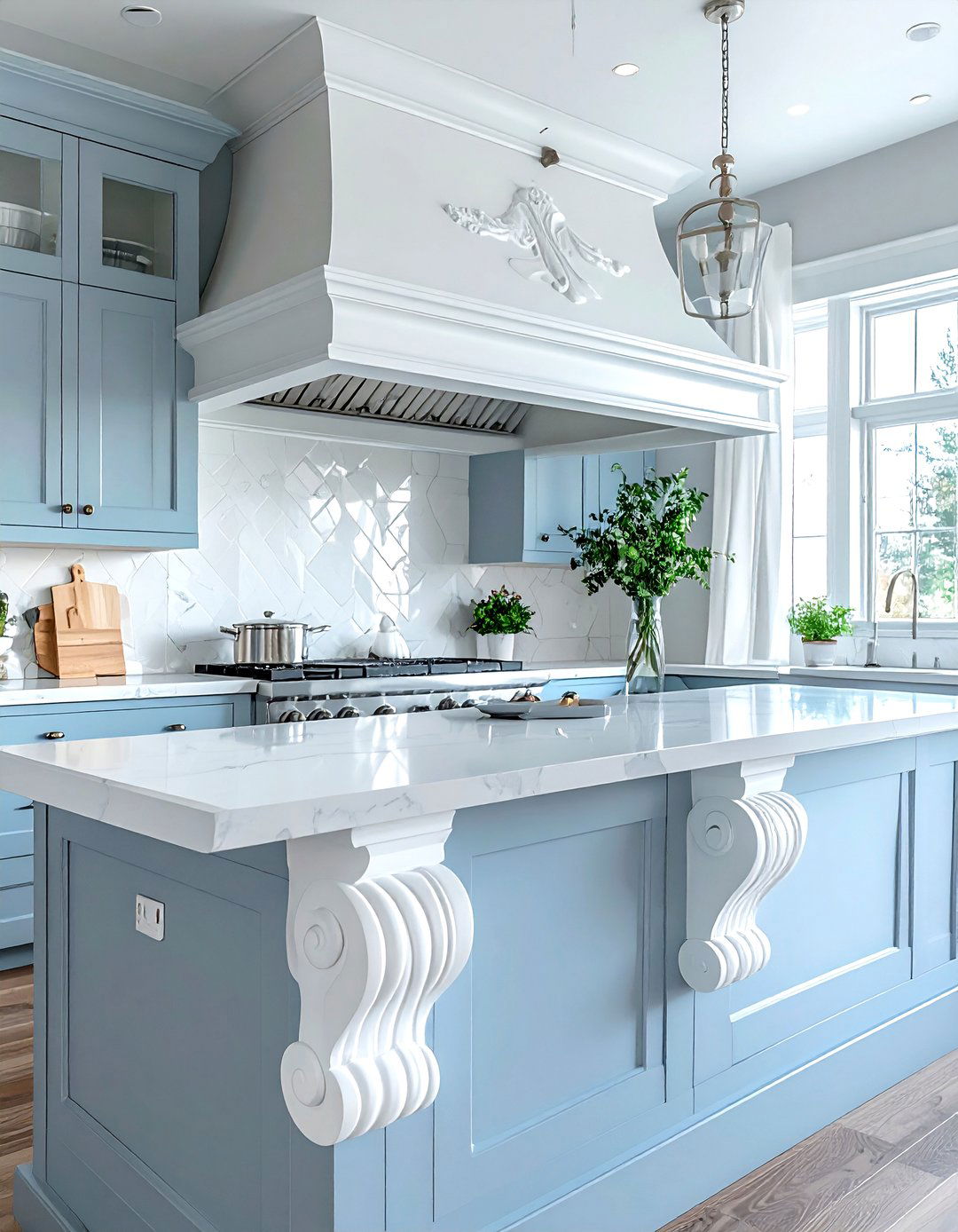 Traditional Scroll Kitchen Corbel - 30 kitchen corbel ideas