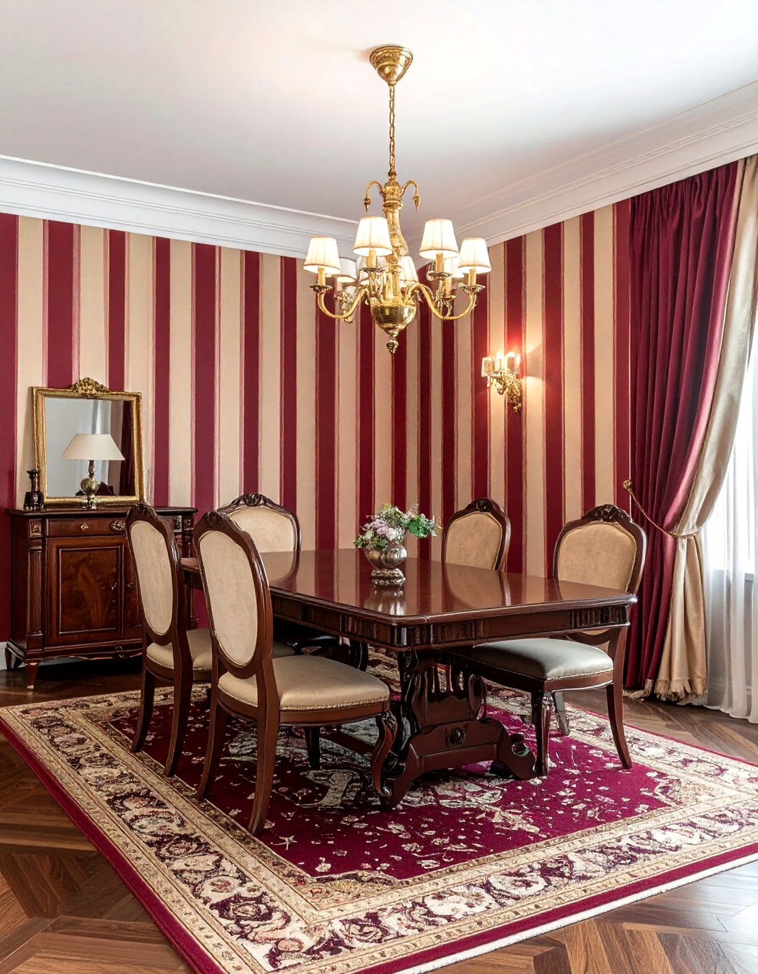 30 Striped Wallpaper Dining Room Ideas for Modern Homes