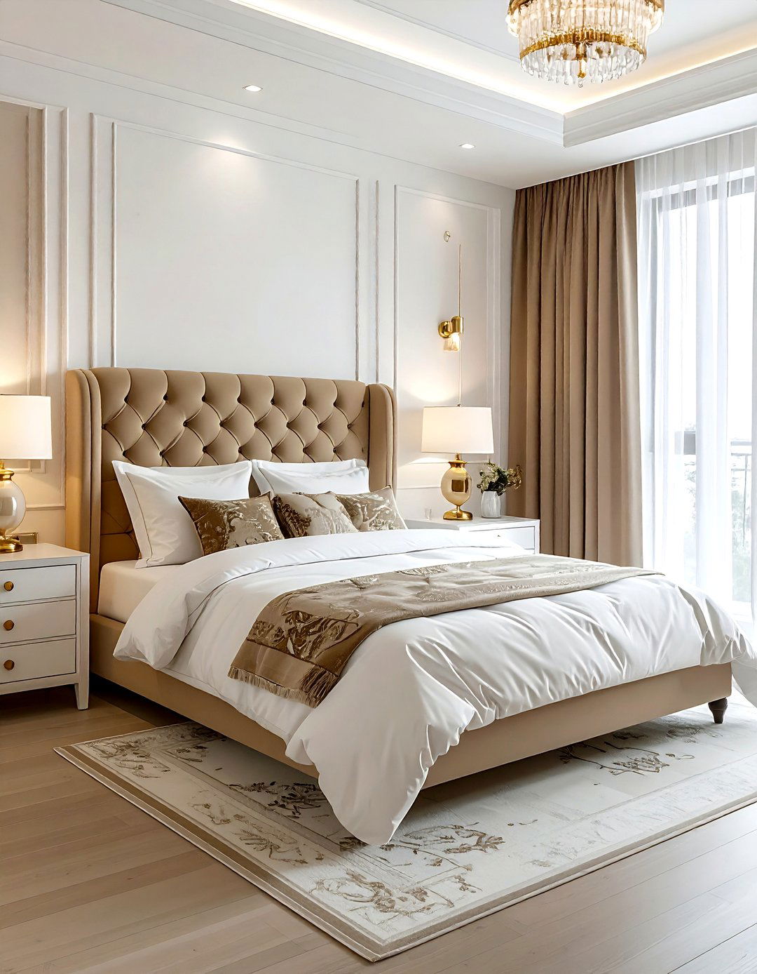 Traditional Tan And White Bedroom - 30 tan and white bedroom ideas