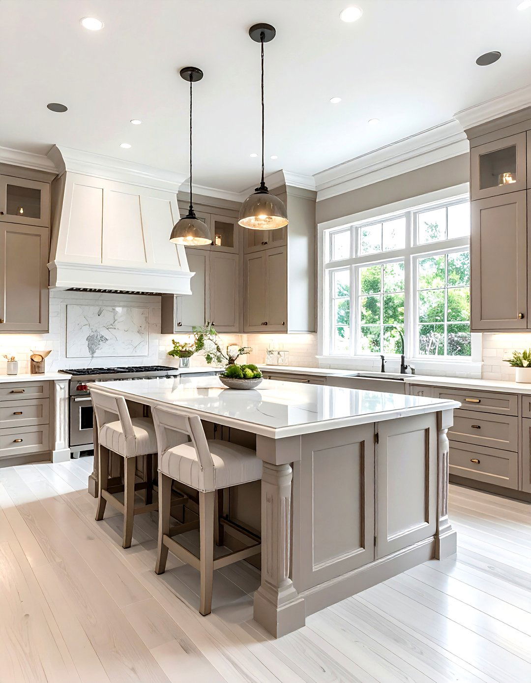 Traditional Taupe And White Kitchen - 30 taupe and white kitchen ideas