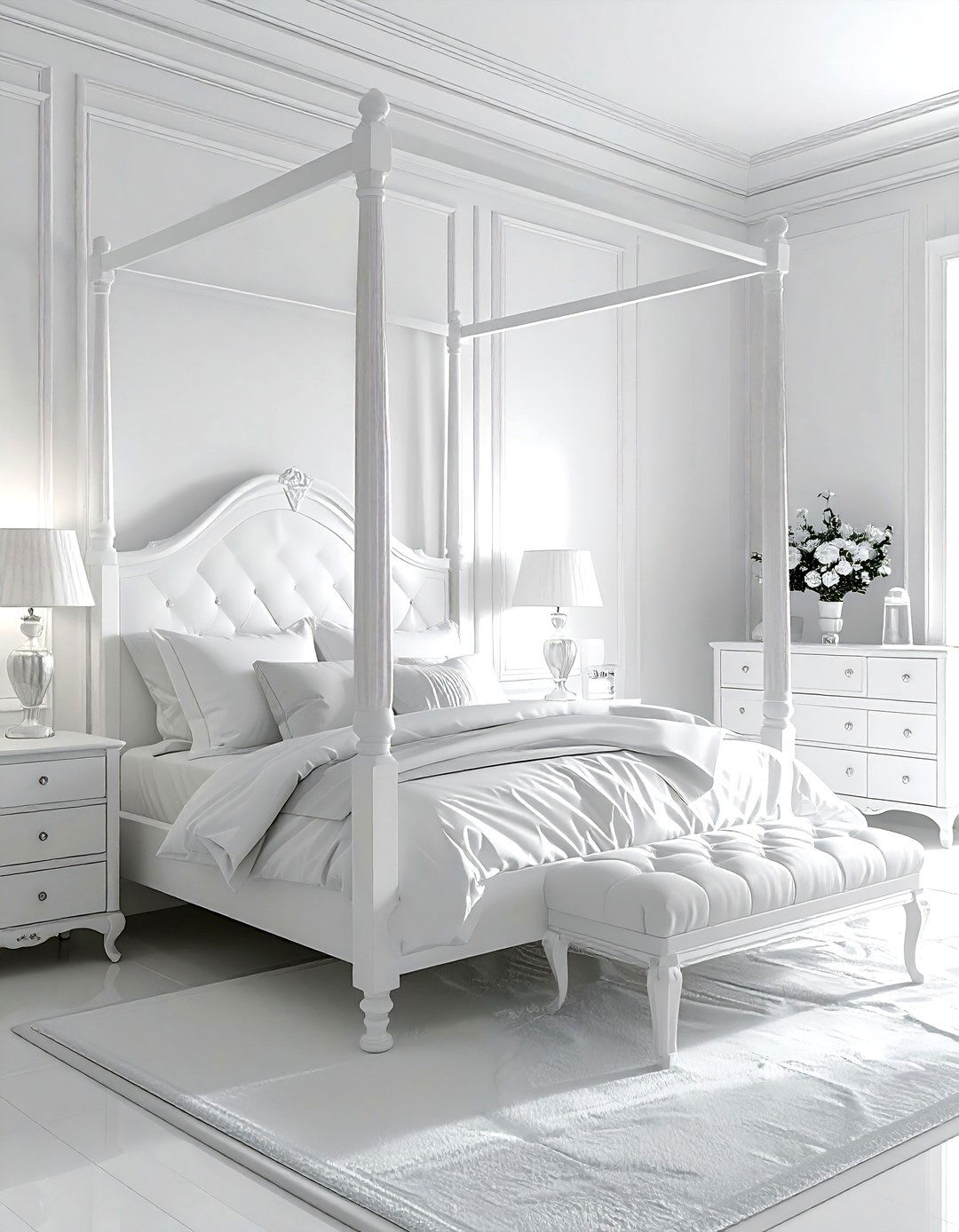 Traditional White Bedroom - 30 white bedroom furniture ideas