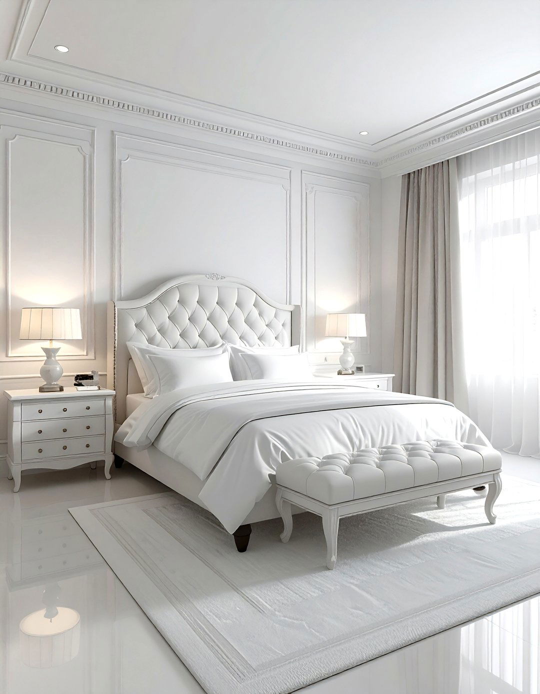 Traditional White Bedroom - 30 white bedroom ideas