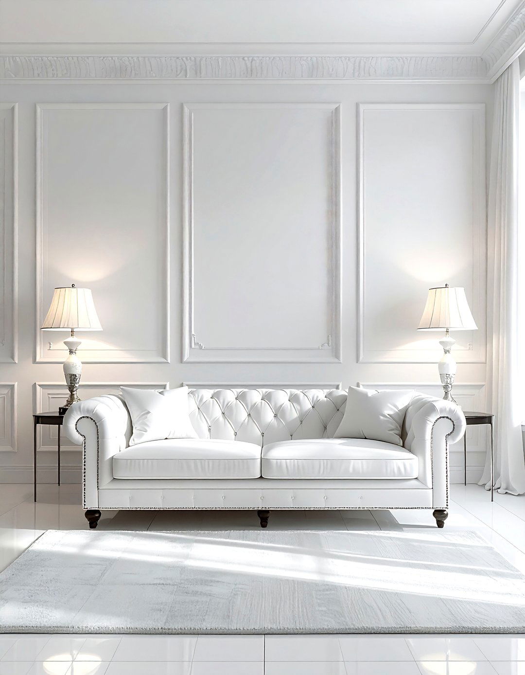 Traditional White Living Room - 30 bright white living room ideas